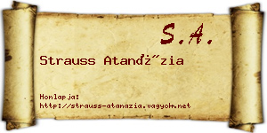 Strauss Atanázia névjegykártya